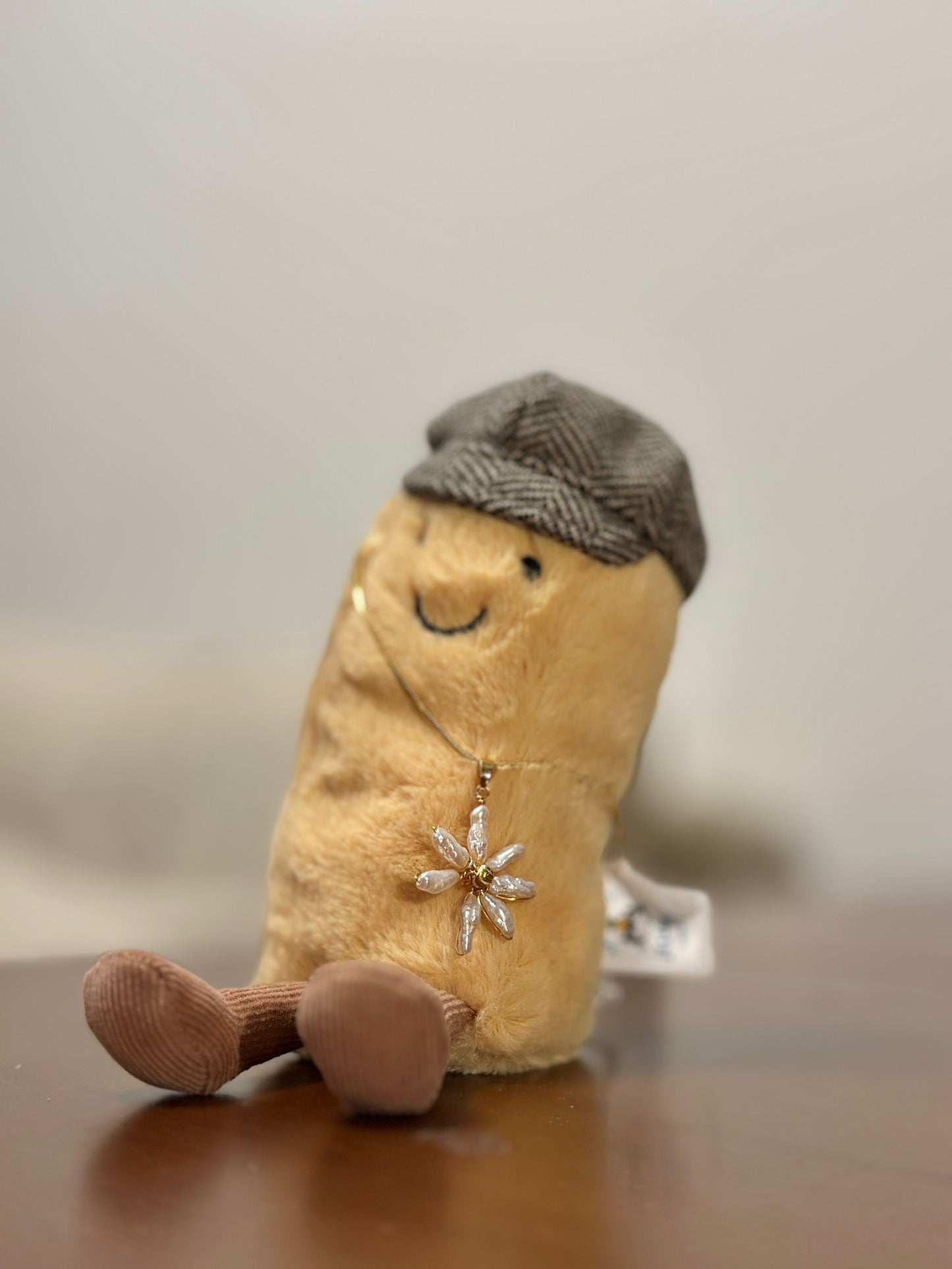 Peaceminusone👐手工繞線珍珠小雛菊頸鏈