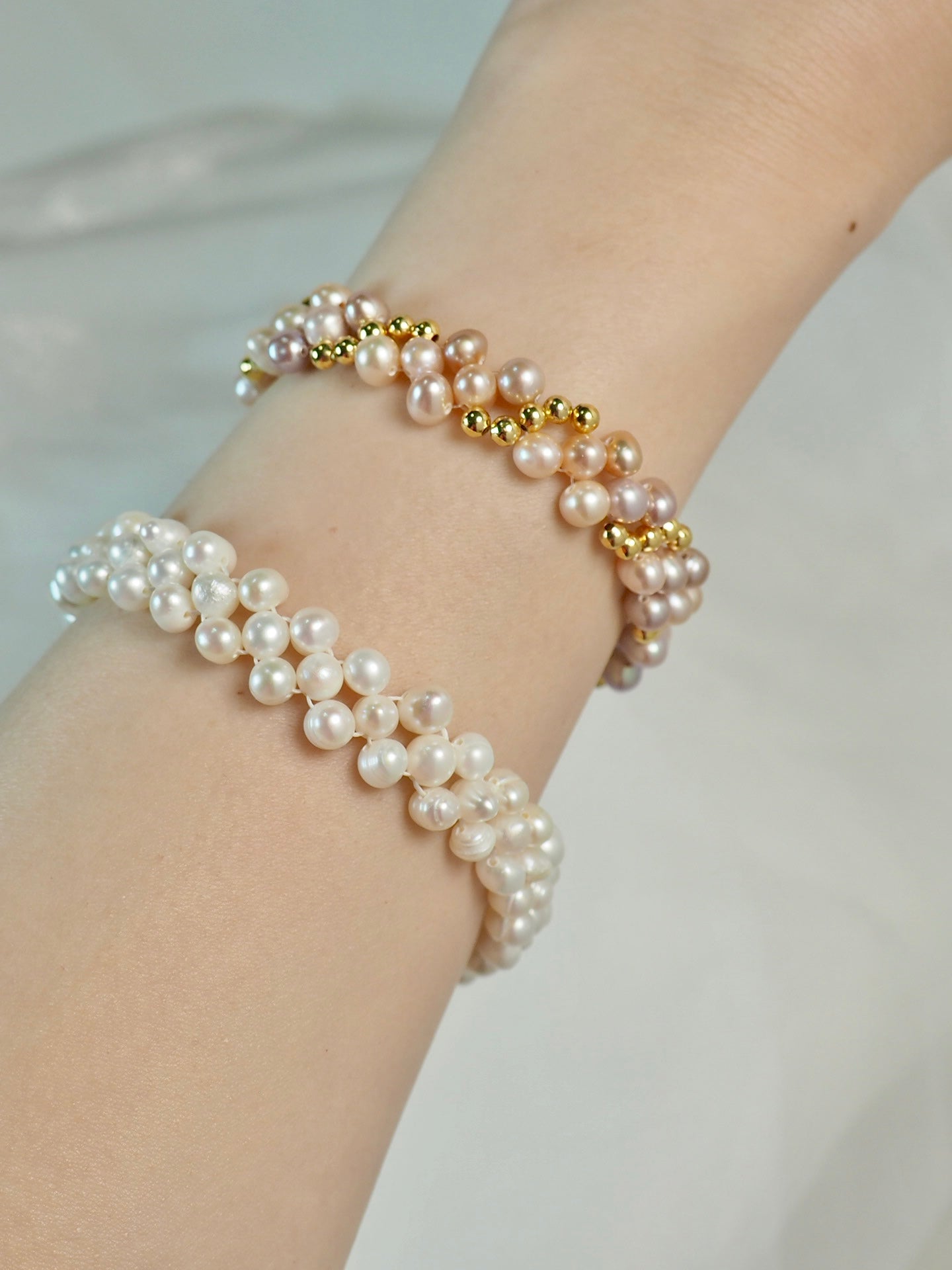 Braided Pearl Bracelet | 多層手工編織珍珠手鏈
