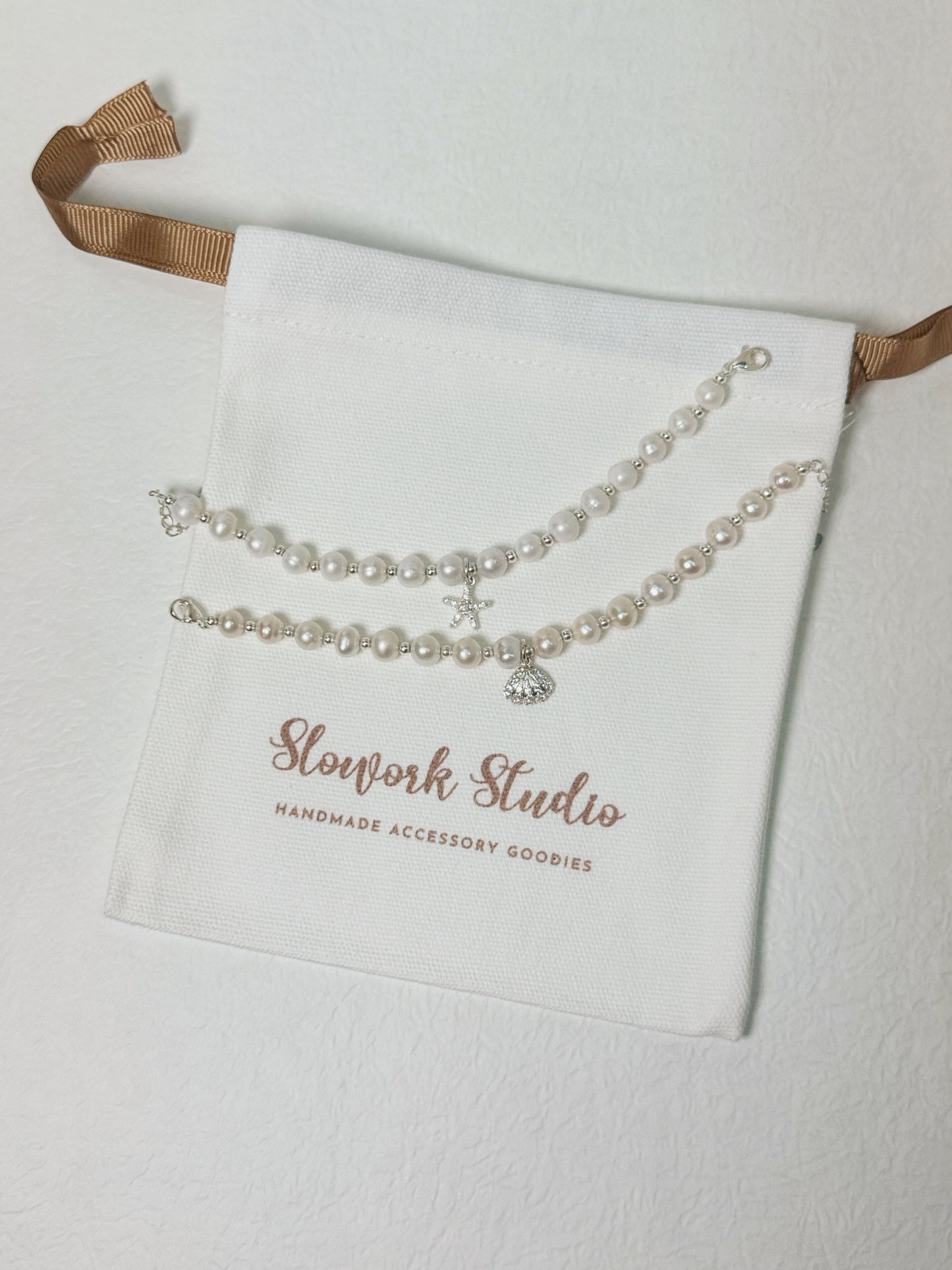 珍珠手鏈-天然珍珠-小珍珠-fresh pearl-pearl bracelet-natural pearl-shell bracelet