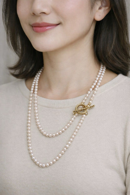 天然珍珠長頸鏈（可圈三層）