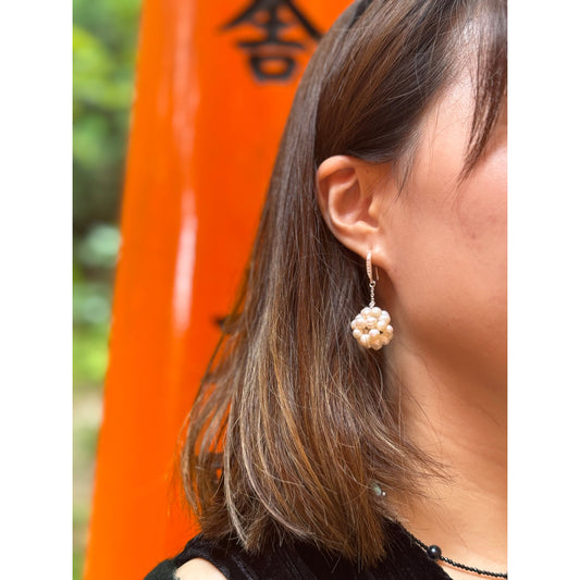 珍珠耳環-純銀耳環-天然珍珠-earrings-Akoya pearl-natural pearl-silver earrings