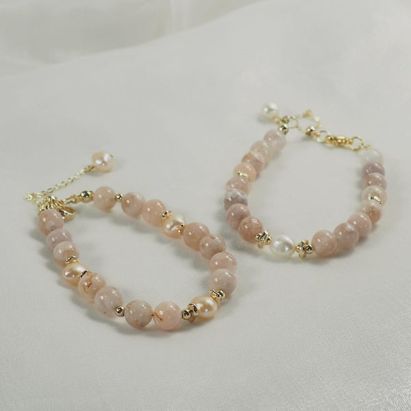 【櫻之溫柔】櫻花瑪瑙x珍珠手鏈