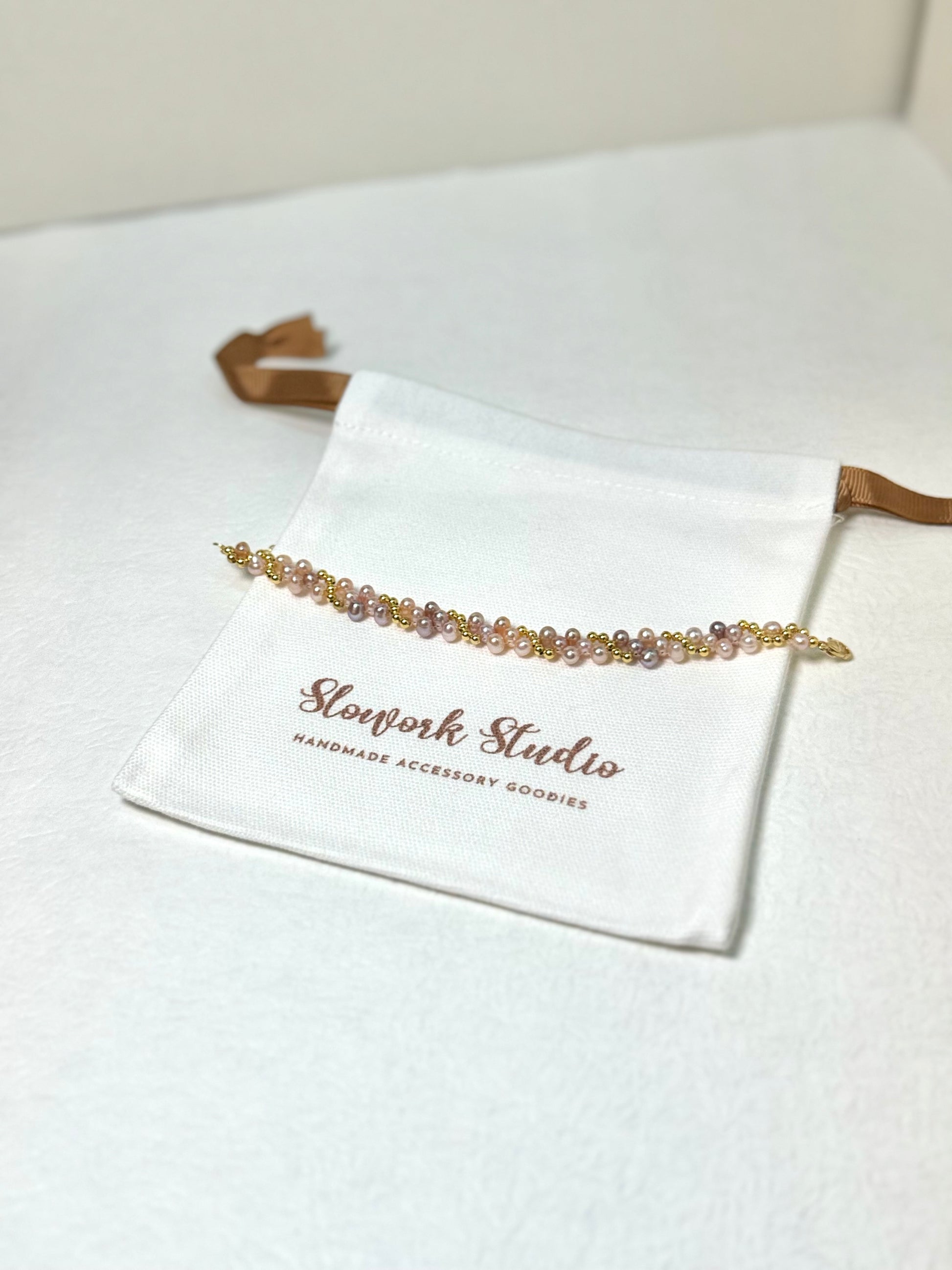 珍珠手鏈-紫色珍珠-編織手鏈-pearl bracelet-braided bracelet-color pearl-purple pearl