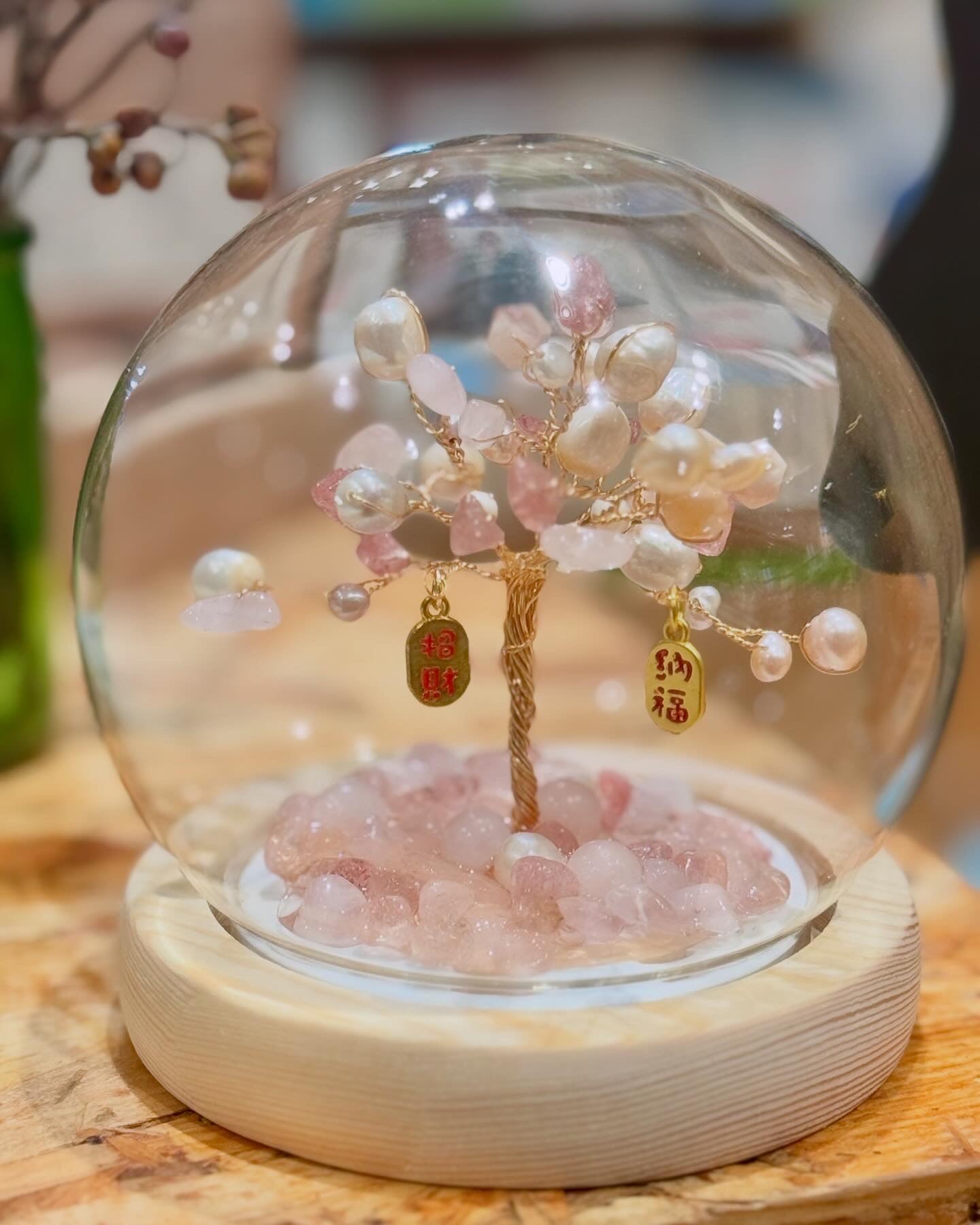 珍珠水晶球擺設