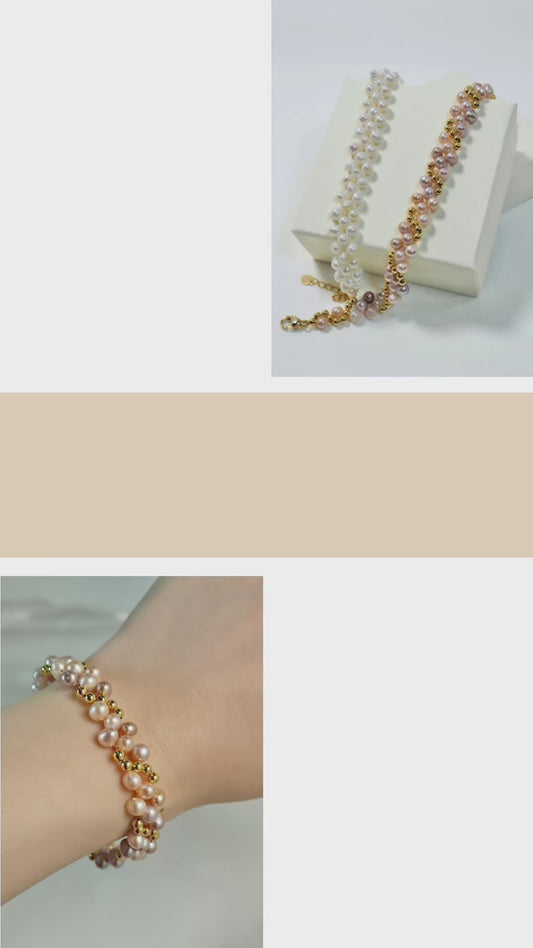 Braided Pearl Bracelet | 多層手工編織珍珠手鏈